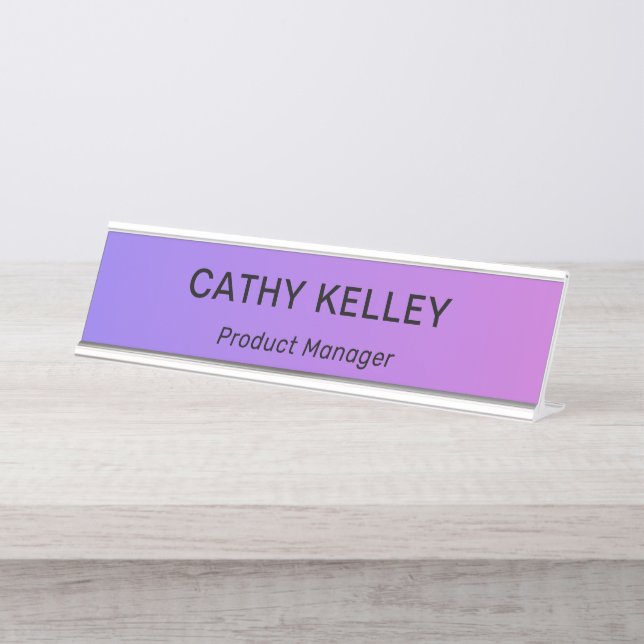Modern Professional Simple Office Title  Desk Name Plate (Front)