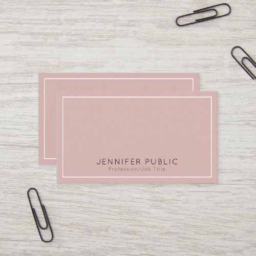 Modern Professional Simple Plain Elegant Colors Business Card