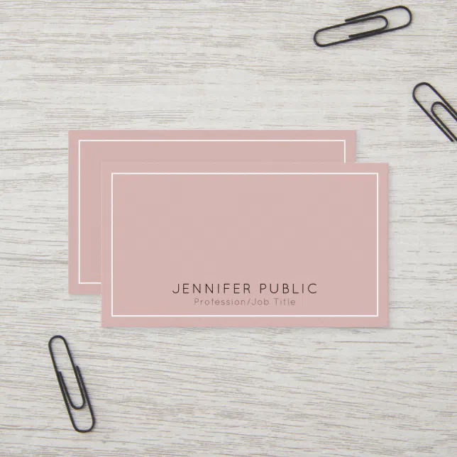 Modern Professional Simple Plain Elegant Colors Business Card | Zazzle