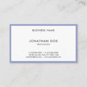 Modern Professional Simple Sophisticated Top Plain Business Card