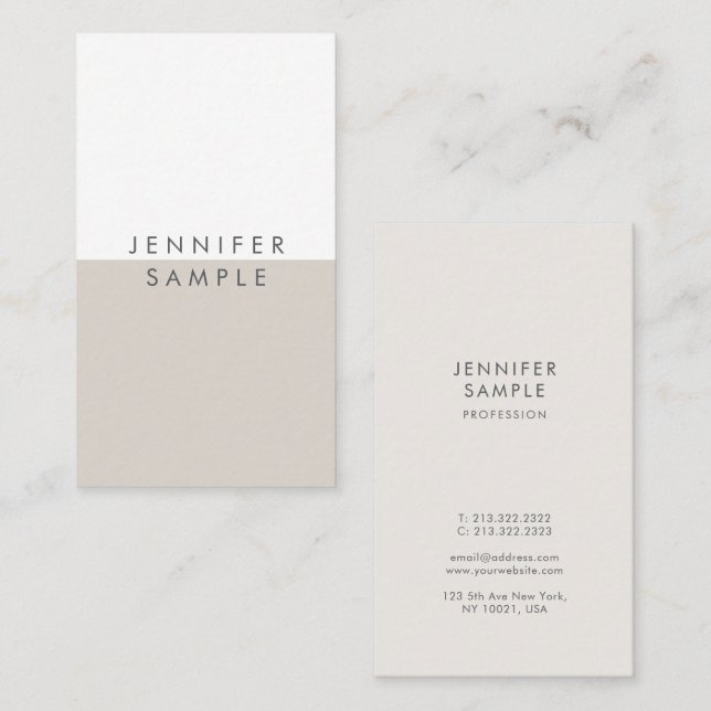 Modern Professional Simple Template Elegant Business Card (Front/Back)