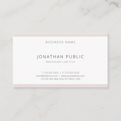 Modern Professional Simple Template Elegant Trendy Business Card