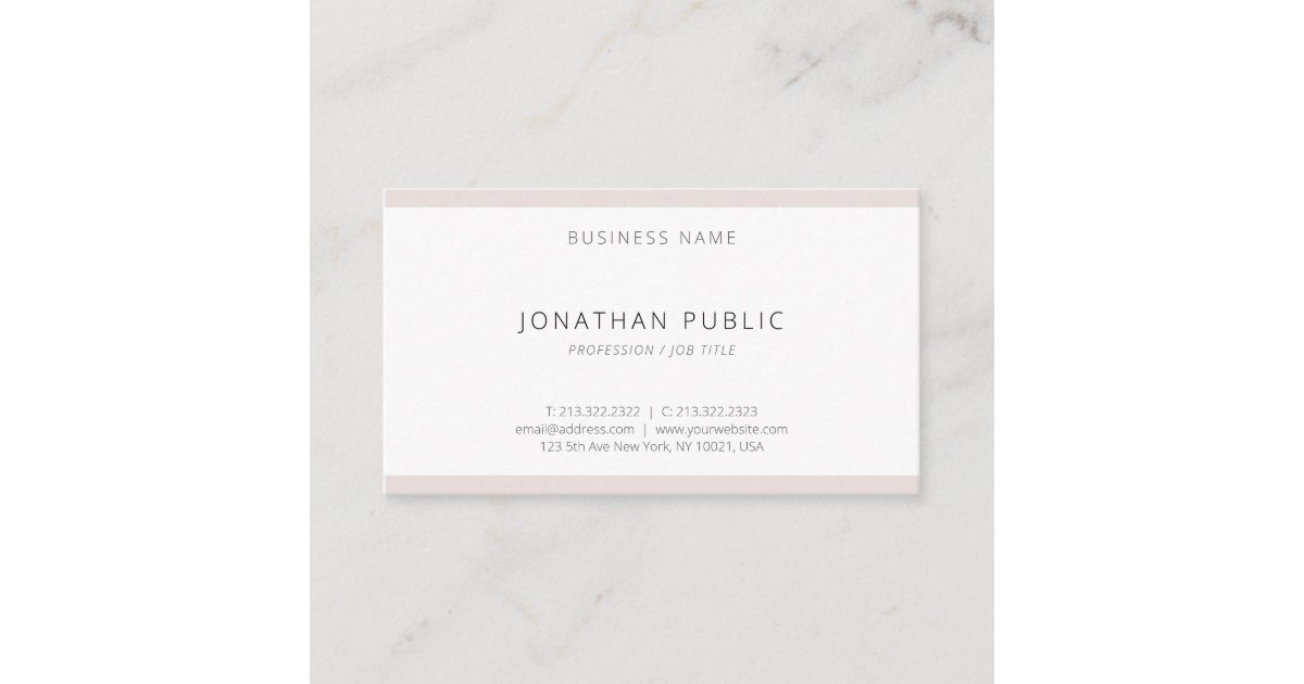 Modern Professional Simple Template Elegant Trendy Business Card | Zazzle