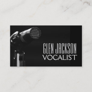 Modern Professional Singer Vocalist Card