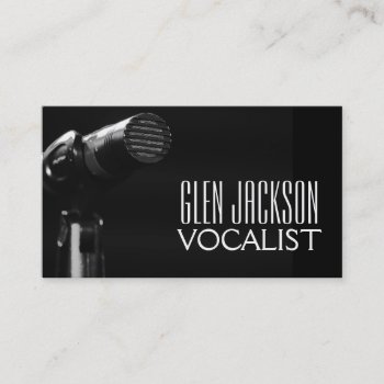 Modern Professional Singer Vocalist Card by ArtisticEye at Zazzle