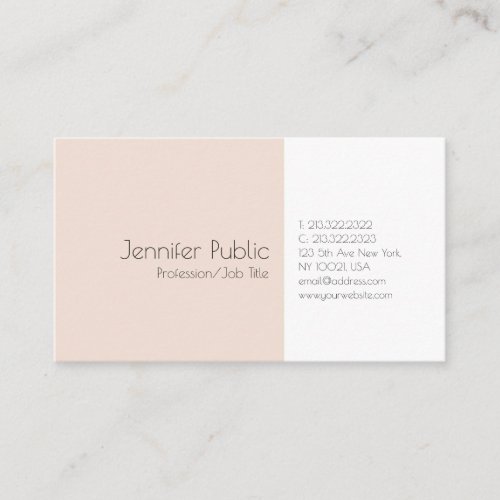 Modern Professional Sleek Plain Elegant Colors Business Card