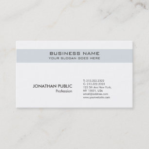 Modern Professional Sleek Trendy Classy Plain Business Card