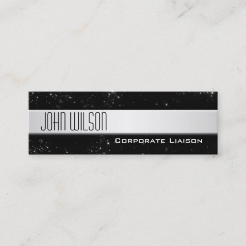Modern Professional Slim Line Black Business Cards