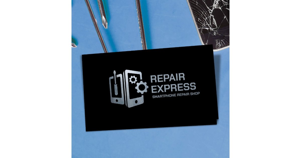 Modern Professional Smartphone Repair Business Card | Zazzle