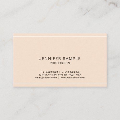 Modern Professional Sophisticated Simple Plain Business Card