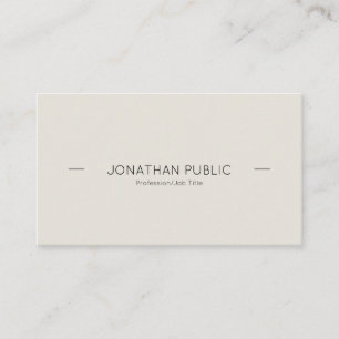 Modern Professional Sophisticated Simple Plain Business Card