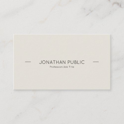 Modern Professional Sophisticated Simple Plain Business Card