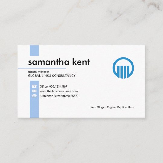 Modern Professional Stylish Blue Tab CEO Founder Business Card | Zazzle.com
