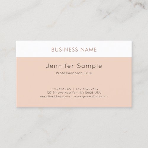 Modern Professional Stylish Clean Luxury Plain Business Card