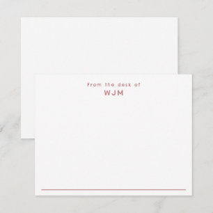 Modern Professional Stylish Correspondence Flat Note Card