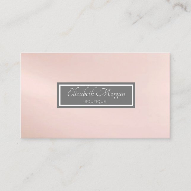 Modern Professional Stylish Gray Frame Business Card (Front)