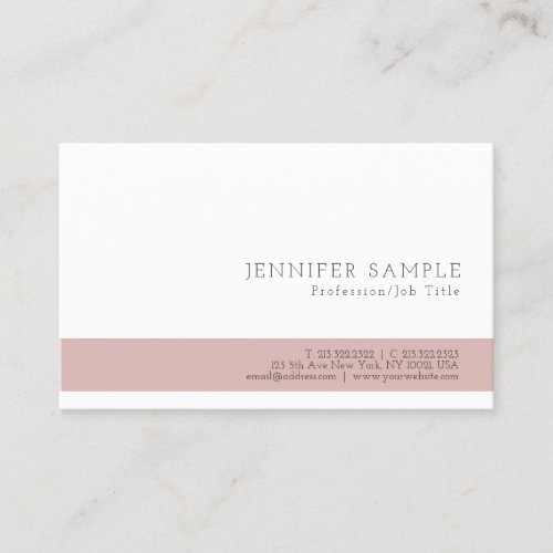 Modern Professional Stylish Minimalistic Design Business Card