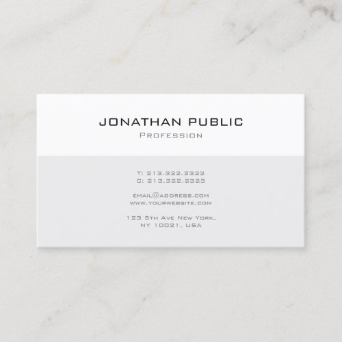 Modern Professional Stylish Simple Template Trendy Business Card