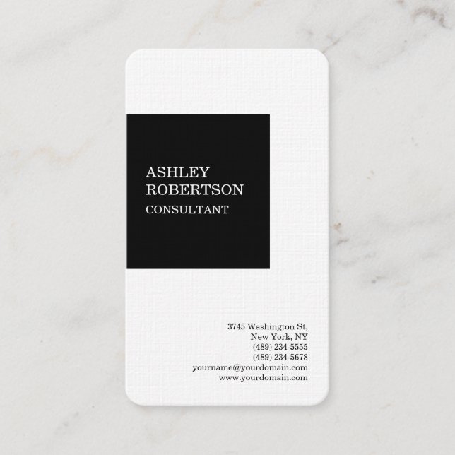 Modern Professional Stylish Trendy Minimalist Business Card (Front)