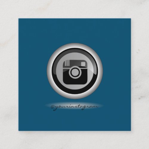Modern  ProfessionalTeal Instagram Social Media Square Business Card