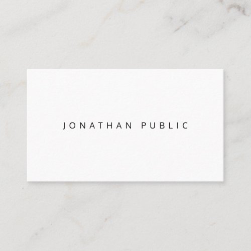 Modern Professional Template Elegant White Luxury Business Card