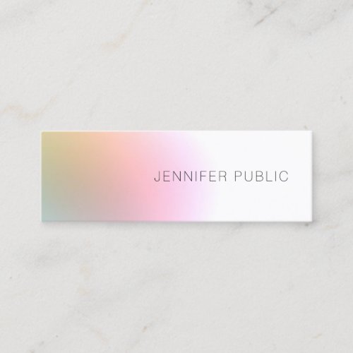 Modern Professional Template Trendy Colorful Mini Business Card