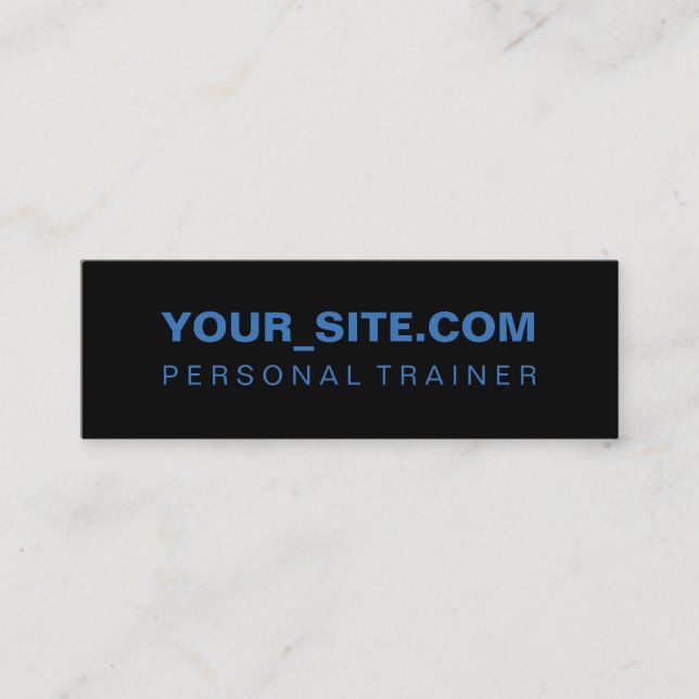 Modern Professional Trainer Merchandising Mini Business Card (Front)