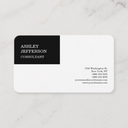 Modern Professional Trendy Minimalist Elegant Business Card