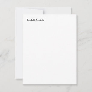 Modern Professional Unique Add Your Name Note Card