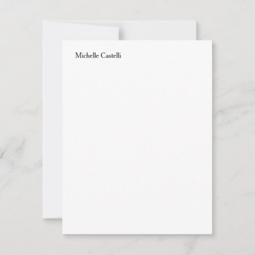 Modern Professional Unique Add Your Name Note Card