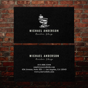 Modern Professional Vintage Barber Shop Hair Salon Business Card