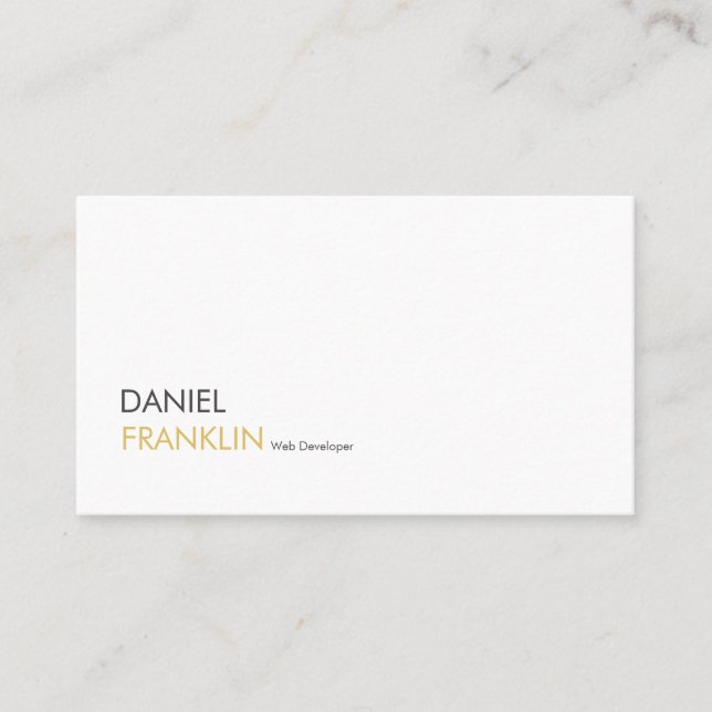 Modern Professional Web Developer Business Card (Front)