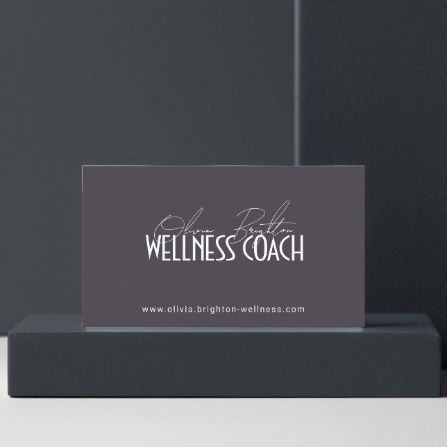 Modern Professional Wellness Coach High-end Business Card (Creator Uploaded)