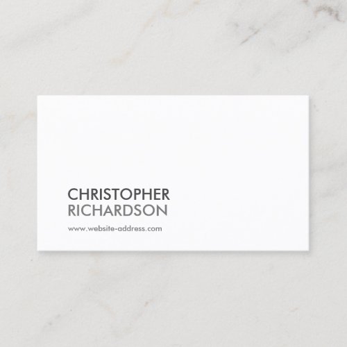 MODERN PROFESSIONAL White Business Card