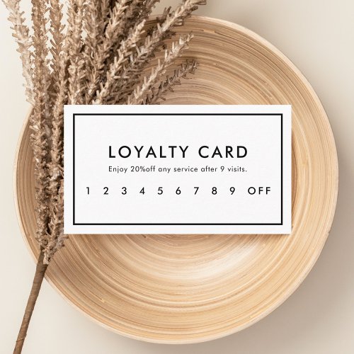 Modern Professional White Loyalty Card