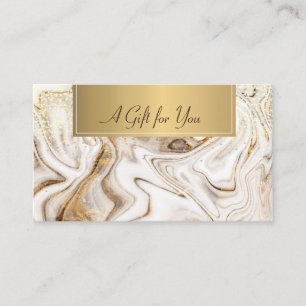 Modern,Professional White Marble Gold Discount Card