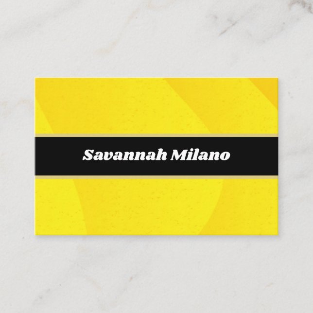 Modern Professional Yellow Business Card (Front)