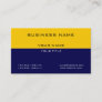 Modern Professional Yellow Navy Blue Business Business Card