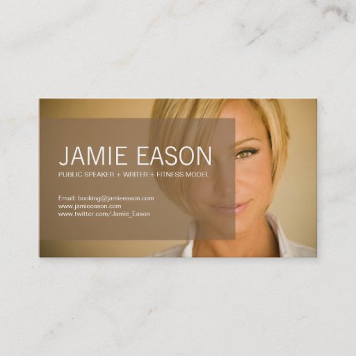 Customizable Modern Profile Card - Jamie Eason Business Cards