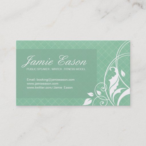 Customizable Modern Profile Card - Jamie Eason Business Card Templates