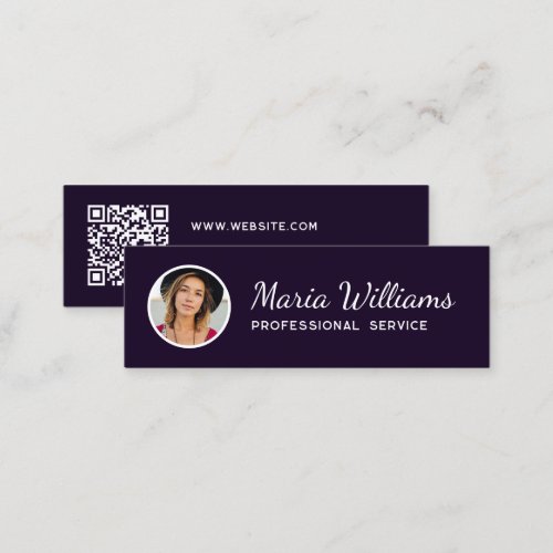 Modern profile photo and QR code Business Card