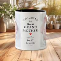 Modern Promoted to Great Grandma 2 Photo Cute