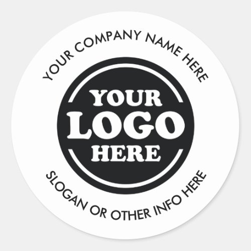 Modern Promotional Business Logo Classic Round Sticker