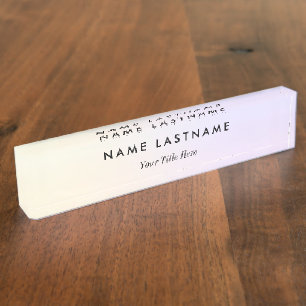 Modern Promotional Business Logo Desk Name Plate