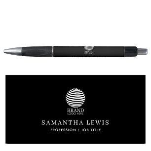 Modern Promotional Business Logo & Name Black Pen