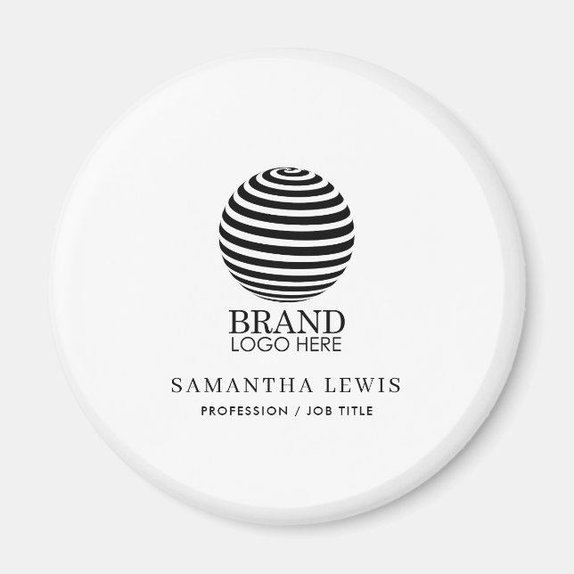 Modern Promotional Business Logo & Name Magnet (Front)