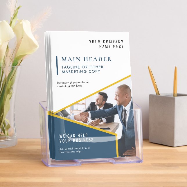 Modern Promotional Business Marketing Bi-Fold Brochure (Insitu)