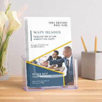 Modern Promotional Business Marketing Bi-Fold Brochures