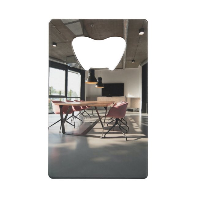 Modern Promotional Business Photography 2 Photo Credit Card Bottle Opener (Front)