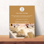 Modern Promotional Catering Service Business Logo  Flyer<br><div class="desc">This flyer is designed to be simple,  yet effective. It includes a company logo,  a brief description of the business,  and contact information. It is an effective way to promote a business.</div>